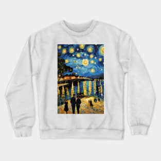 Starry night style Australian city Crewneck Sweatshirt